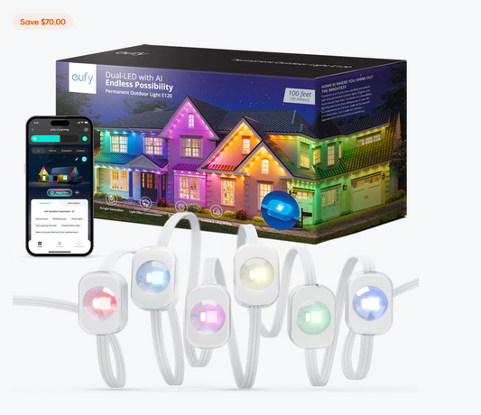 eufy Permanent Outdoor Light E120 (100ft with 60 Lights)