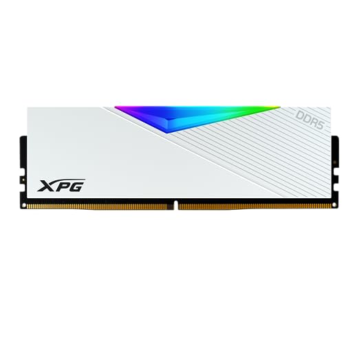 XPG Lancer RGB DDR5 6000MHz 32GB (2x16GB) CL40 UDIMM 288-Pins Desktop SDRAM DDR5 Dual Channel RAM Kit White Heatsink (AX5U6000C4016G-DCLARWH)