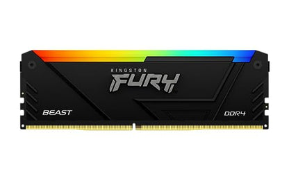 Kingston Fury Beast 32GB 3200MT/s DDR4 CL16 Desktop Memory Single Module | Intel XMP | AMD Ryzen | Plug n Play | RGB Infrared Syncing | KF432C16BB2A/32