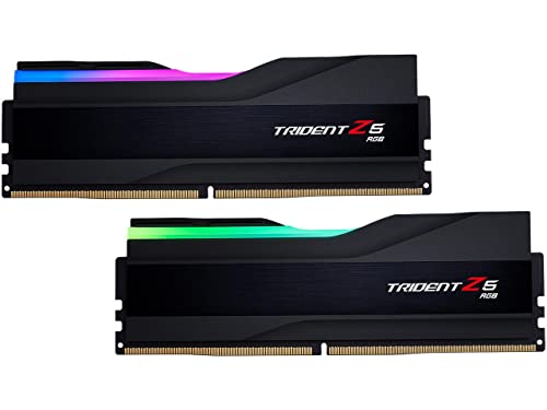 G.SKILL Trident Z5 RGB Series (Intel XMP 3.0) DDR5 RAM 96GB (2x48GB) 6400MT/s CL32-39-39-102 1.35V Desktop Computer Memory UDIMM - Matte Black (F5-6400J3239F48GX2-TZ5RK)