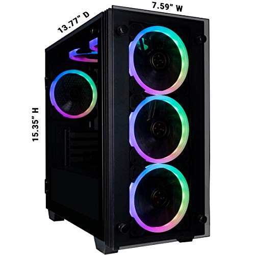 Empowered PC Stratos Micro Gaming Desktop - Intel 6 Core i5-10400F Processor, 16GB DDR4 RAM, 512GB NVMe SSD, Intel ARC A750 (>RTX 3060), WiFi, W11 Home - RGB Gamer Computer