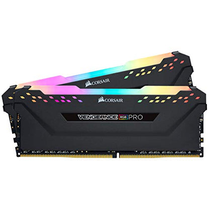 Corsair Vengeance RGB Pro 32GB (2x16GB) DDR4 3600 (PC4-28800) C18 AMD Optimized Memory – Black