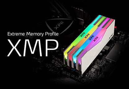 XPG DDR4 D50 RGB 16GB (2x8GB) 3200MHz PC4-25600 U-DIMM 288-Pins Desktop Memory CL16 Kit White (AX4U32008G16A-DW50)