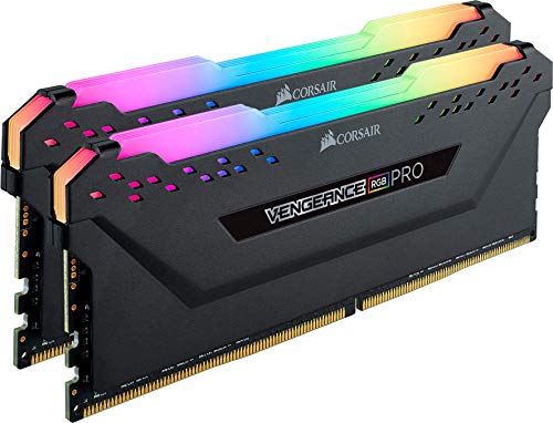 Corsair Vengeance RGB Pro 32GB (2x16GB) DDR4 3600 (PC4-28800) C18 AMD Optimized Memory – Black