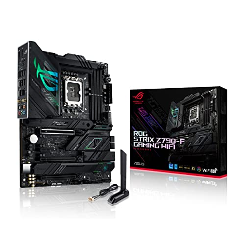 ASUS ROG Strix Z790-F 6E LGA 1700(Intel® 13th&12th Gen) ATX Gaming Motherboard(16 + 1 Power Stages,DDR5,Four M.2 Slots, PCIe® 5.0,WiFi 6E,USB 3.2 Gen 2x2 Type-C® with PD 3.0 up to 30W)