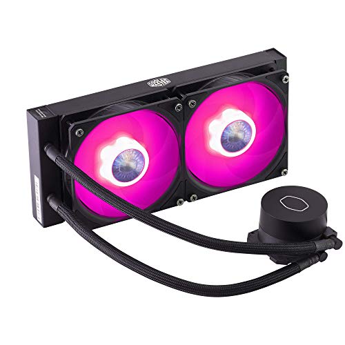 CoolerMaster MasterLiquid ML240L RGB V2, Close-Loop AIO CPU Liquid Cooler, Gen3 Dual Chamber Pump, 240mm Radiator, SickleFlow 120 PWM ARGB, AMD Ryzen AM5/AM4, Intel LGA1700/1200 (MLW-D24M-A18PC-R2)