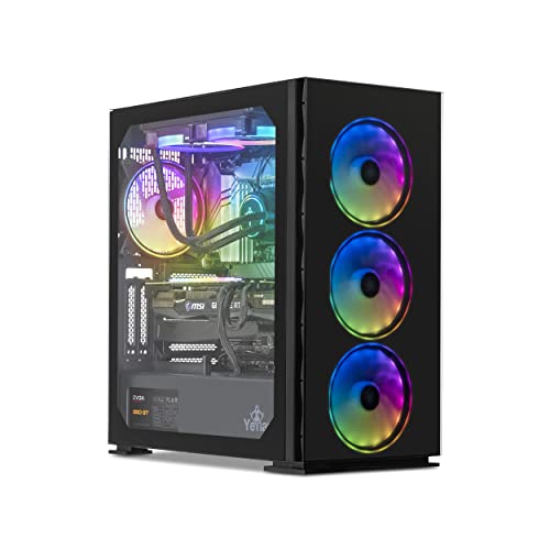 YEYIAN Yari X13 Gaming PC Intel Core i7 13700KF 5.40 GHz, Geforce RTX 3070 Ti Desktop Computer, 32GB DDR5 5200Mhz, 1TB SSD + 2TB HDD, 850W Gold PSU Liquid Cooler, Z790 Chipset VR Ready PC, Win 11 Home