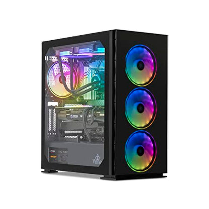 YEYIAN Yari X13 Gaming PC Intel Core i7 13700KF 5.40 GHz, Geforce RTX 3070 Ti Desktop Computer, 32GB DDR5 5200Mhz, 1TB SSD + 2TB HDD, 850W Gold PSU Liquid Cooler, Z790 Chipset VR Ready PC, Win 11 Home