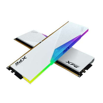 XPG Lancer RGB DDR5 6000MHz 32GB (2x16GB) CL40 UDIMM 288-Pins Desktop SDRAM DDR5 Dual Channel RAM Kit White Heatsink (AX5U6000C4016G-DCLARWH)