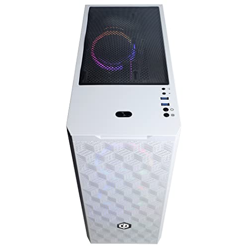 CyberpowerPC Gamer Master Gaming PC, AMD Ryzen 7 7700X 4.5GHz, GeForce RTX 4070 Ti 12GB, 16GB DDR5, 1TB NVMe SSD, Wi-Fi Ready & Windows 11 Home (GMA1418A), ‎22.05 x 22.05 x 12.2 inches, White