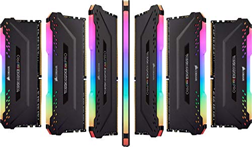 Corsair Vengeance RGB Pro 32GB (2x16GB) DDR4 3600 (PC4-28800) C18 AMD Optimized Memory – Black