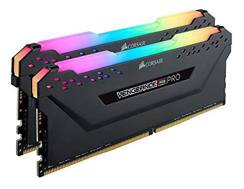 Corsair Vengeance RGB Pro 32GB (2x16GB) DDR4 3600 (PC4-28800) C18 AMD Optimized Memory – Black