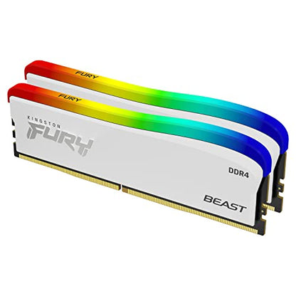 Kingston Technology Fury Beast RGB Special Edition 16GB (2x8GB) 3200MT/s CL16 DDR4 Desktop Memory Kit of 2 | Infrared Syncing | Intel XMP & AMD Ryzen Ready | RGB CTRL Software | KF432C16BWAK2/16