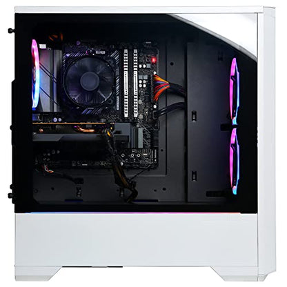 CyberpowerPC Gamer Master Gaming PC, AMD Ryzen 7 7700X 4.5GHz, GeForce RTX 4070 Ti 12GB, 16GB DDR5, 1TB NVMe SSD, Wi-Fi Ready & Windows 11 Home (GMA1418A), ‎22.05 x 22.05 x 12.2 inches, White