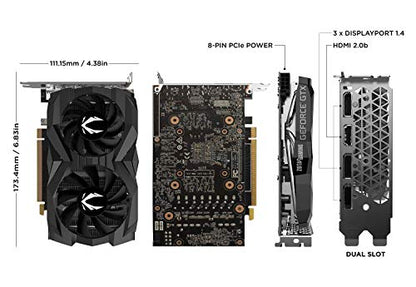 ZOTAC GeForce GTX 1660 Super 6GB GDDR6 192-bit Gaming Graphics Card, Super Compact, ZT-T16620F-10L