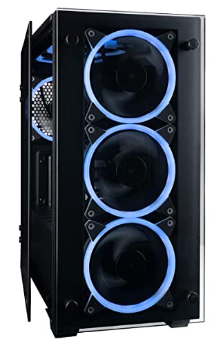 Empowered PC Stratos Micro Gaming Desktop - Intel 6 Core i5-10400F Processor, 16GB DDR4 RAM, 512GB NVMe SSD, Intel ARC A750 (>RTX 3060), WiFi, W11 Home - RGB Gamer Computer