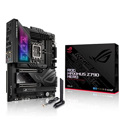 ASUS ROG Maximus Z790 Hero (WiFi 6E) LGA 1700(Intel®13th&12th Gen) ATX Gaming Motherboard(PCIe 5.0,DDR5,20+1power Stages,2.5Gb LAN, Bluetooth V5.2,2X Thunderbolt 4 Ports,5xM.2, Thunderbolt™ 4/USB4)