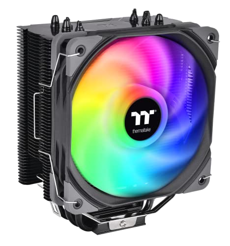 Thermaltake UX200 SE 5V Motherboard ARGB Sync 16.8 Million Colors 15 Addressable LED Intel/AM5/AMD (LGA 1700) Universal Socket Hydraulic Bearing 170W CPU Cooler CL-P105-AL12SW-A,Black