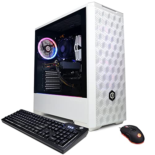 CyberpowerPC Gamer Master Gaming PC, AMD Ryzen 7 7700X 4.5GHz, GeForce RTX 4070 Ti 12GB, 16GB DDR5, 1TB NVMe SSD, Wi-Fi Ready & Windows 11 Home (GMA1418A), ‎22.05 x 22.05 x 12.2 inches, White