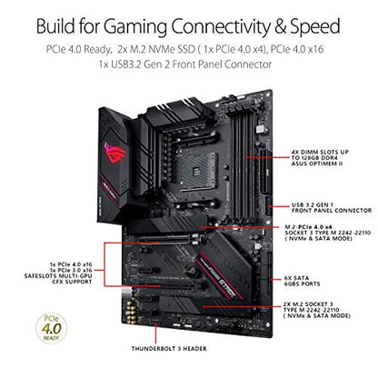 Asus ROG Strix B550-F Gaming WiFi II AMD AM4 (3rd Gen Ryzen) ATX Motherboard (PCIe 4.0,WiFi 6E, 2.5Gb LAN, BIOS Flashback, HDMI 2.1, Addressable Gen 2 RGB Header and Aura Sync)