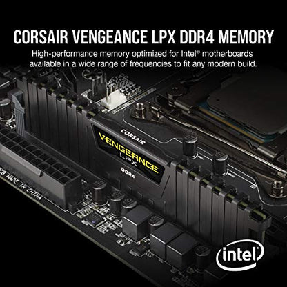 Corsair VENGEANCE LPX DDR4 16GB (2x8GB) 3200MHz CL16 Intel XMP 2.0 Computer Memory - Black (CMK16GX4M2E3200C16)