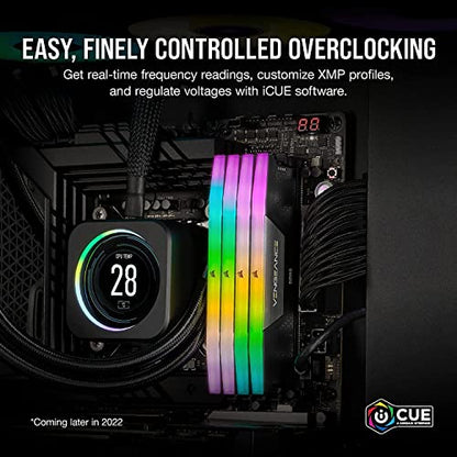 CORSAIR VENGEANCE RGB DDR5 RAM 64GB (2x32GB) 6400MHz CL32 Intel XMP iCUE Compatible Computer Memory - Black (CMH64GX5M2B6400C32)