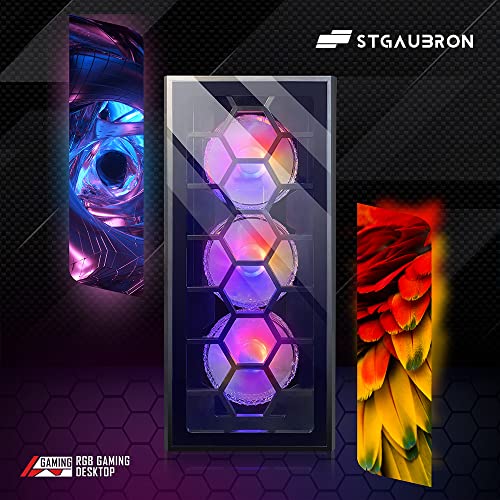 STGAubron Gaming Desktop PC,Intel Core I7 3.4 GHz up to 3.9 GHz,GeForce RTX 2060 6G GDDR6,16G RAM,512G SSD,WiFi,BT 5.0,RGB Fanx6,RGB Keyboard&Mouse,RGB Mouse Pad,RGB BT Sound Bar,W10H64