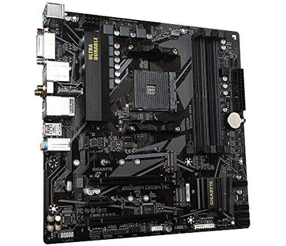 GIGABYTE B550M DS3H AC (AM4 AMD/B550/Micro ATX/Dual M.2/SATA 6Gb/s/USB 3.2 Gen 1/PCIe 4.0/HMDI/DVI/DDR4/Motherboard)